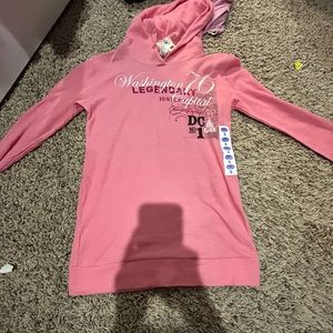 Pink T-shirt like hoodie